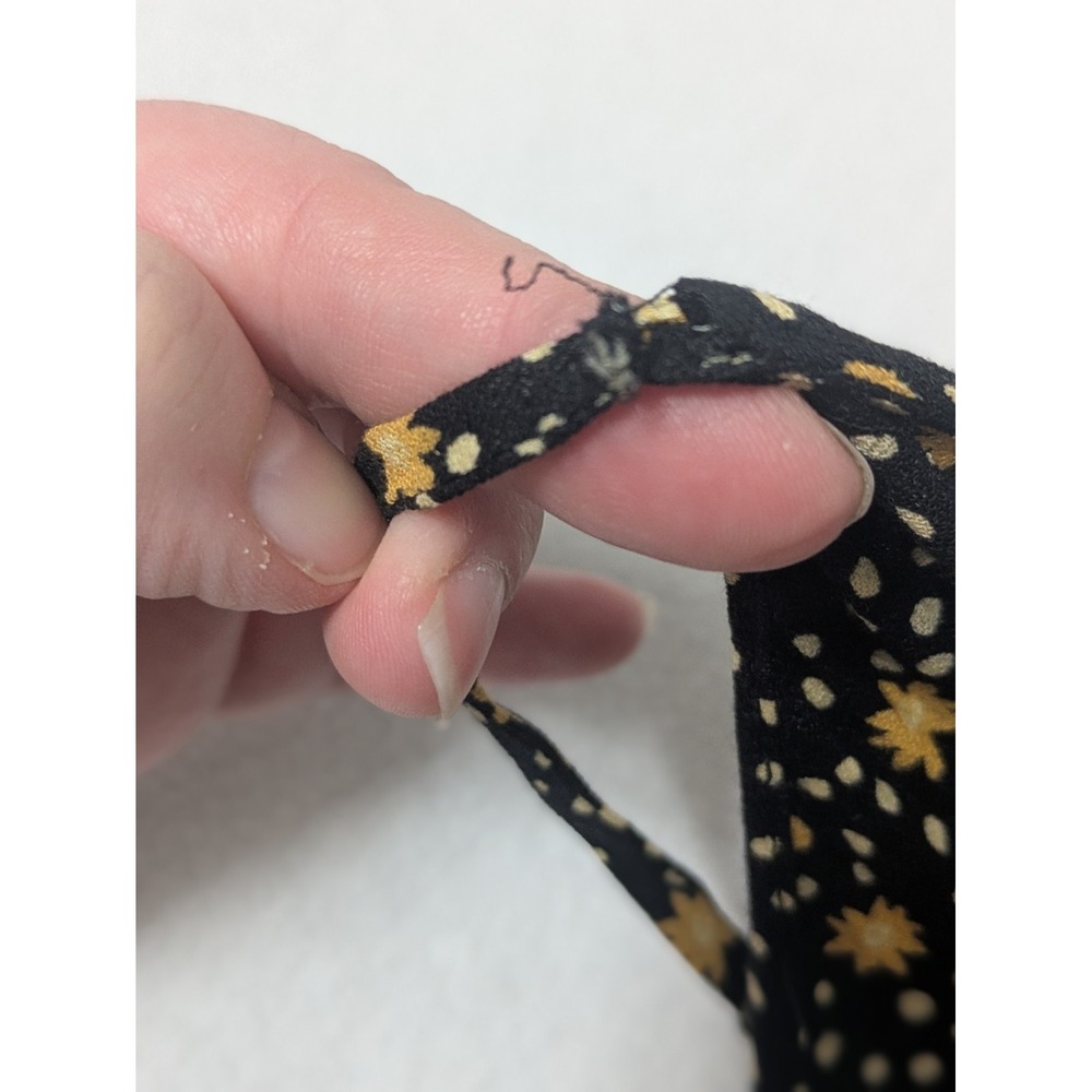 Reformation Slip Dress Crimini Midi Posie Ditsy Floral Black Size 4 Pullover - Picture 9 of 12